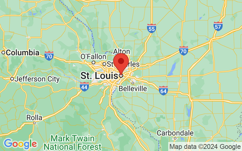 Map of St. Louis, Missouri